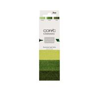 Copic Classic Deisgner Collection, Set of 3 Coloured Marker Pens, Summer Leaf Tints, For Art & Crafts, Colouring, Graphics, Highlighter, Design, Anime, Professional & Beginners, Art Supplies