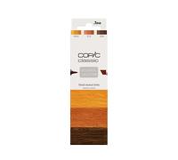 Copic Classic Deisgner Collection, Set of 3 Coloured Marker Pens, Vivid Wood Tints, For Art & Crafts, Colouring, Graphics, Highlighter, Design, Anime, Professional & Beginners, Art Supplies