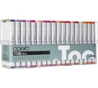 COPIC Classic Coloured Marker Pen - Set of 72 A, For Art & Crafts, Colouring, Graphics, Highlighter, Design, Anime, Professional & Beginners, Art Supplies & Colouring Books