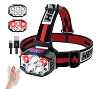 COPIC Head Torch 1100 Lumen LED Rechargeable with Motion Sensor, 14 Modes Headlamp with Red Light, USB Charging, 90° Adjustable, Waterproof IPX4 for Running, Camping, Hiking, Night Work