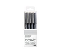 COPIC Multiliner Coloured Marker Pen - cool grey Set 4 pcs., For Art & Crafts, Colouring, Graphics, Highlighter, Design, Anime, Professional & Beginners, Art Supplies & Colouring Books