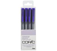 COPIC Multiliner Coloured Marker Pen - lavender Set 4 pcs. assorted, For Art & Crafts, Colouring, Graphics, Highlighter, Design, Anime, Professional & Beginners, Art Supplies & Colouring Books