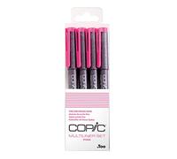 Copic Multiliner Coloured Marker Pen - pink Set 4 pcs. assorted, For Art & Crafts, Colouring, Graphics, Highlighter, Design, Anime, Professional & Beginners, Art Supplies & Colouring Books