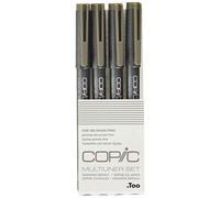 Copic Multiliner Coloured Marker Pen - warm grey Set 4 pcs., For Art & Crafts, Colouring, Graphics, Highlighter, Design, Anime, Professional & Beginners, Art Supplies & Colouring Books
