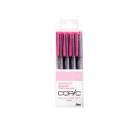 Copic Multiliner Coloured Marker Pen - pink Set 4 pcs. assorted, For Art & Crafts, Colouring, Graphics, Highlighter, Design, Anime, Professional & Beginners, Art Supplies & Colouring Books