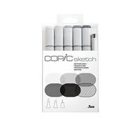 COPIC Sketch Coloured Marker Set - 5 Greys + Multiliner SP - Art & Crafts