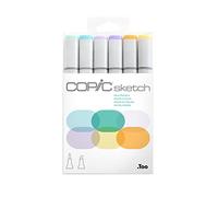 Copic Sketch Set, Pale Pastel, Set of 6, Multi