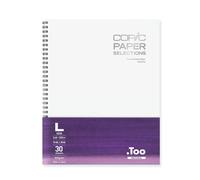 Copic Wire-Bound Sketchbook L, 9"x12", Premium Bond Paper 9" x 12", White
