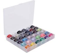 Copiel Sewing Machine Bobbin Threads, 36pcs Assorted Colors Pre-Wound Bobbin Set with Storage Case Box For Sewing Machine