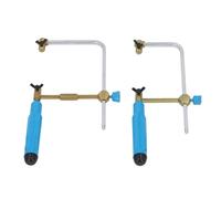 Coping Saw, 70mm + 100mm Metal Woodworking Hand Saw Fast Cutting Non-Slip Hacksaw, 8 Pieces Scroll Saw Blades with Spiral Teeth for Woodworking Jewelry Plastic Metal Wood Cutting