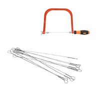 Coping Saw Blades, 10-Piece High Carbon Steel Wire Saw Set with Spiral Teeth - 150mm Mini Blades for Straight & Curved Cuts in Plastics, Acrylic, Soft Woods & DIY Models