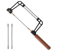 Coping Saw with Lockable Jig Saw Frame and 3 Blades for Wood, Steel, and Stone Cutting Crafts