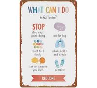 Coping Skills Growth Mindset Poster, Therapy Office Decor, School Counselor, Calming Strategies, Suitable for Classroom Room Counselor Decor Aluminum Metal Sign 6x8 Inches