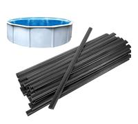 Coping Strips for Pool Liner Portable, Reusable, Black Clips