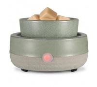 copinpin Wax Melt Warmer, Ceramic Electric Candle Wax Warmer 3-in-1 Oil Burner Fits Yankee Large Jar, Scented Candle Holder for Home Decor Thanksgiving Christmas Day Gifts (02-Light Green)