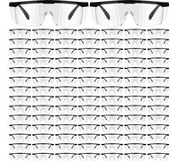 Copkim 100 Pairs Safety Goggles Bulk Protective Glasses for Shooting Lab Safety Goggles Over Glasses for Kids Adult(Black)