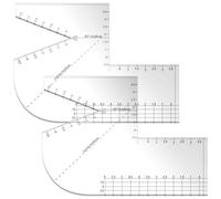 Copkim 2 Pack Boxed Bag Making Template Acrylic Template Patchwork Ruler Sewing Tools Set for Beginners Curve Notion Bag Zip Pocket DIY Sewing