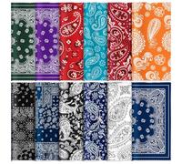 Copkim 24 Pcs Microfiber Cleaning Cloth Paisley Elegant Flowers Design Glasses Cleaning Cloth Multicolor Microfiber Lens Wipes Reusable Eyeglasses Wipes for Camera Lens Cell Phone Screens, 6 x 6 Inch