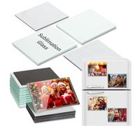 Copkim 32 Pcs 2 x 2.8 Inch Sublimation Blank Glass Magnet Bulk