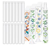 Copkim 38 Pcs Tampon Flask Set Included Tube Flasks for Women Flask Containers Tampon Reusable Wrappers Funnels for Cruise Event (Geometric Style)