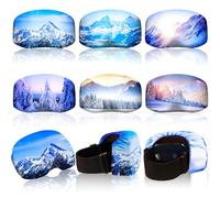 Copkim 6 Pcs Ski Snowboard Goggle Cover Sleeve Protective Goggle Cover Protectors Lens Scratch Dust Protection for Travel Storage Youth and Kids Accessories, 6 Styles