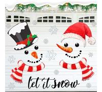Copkim Christmas Garage Door Magnets Decoration Magnetic Garage Door Decor Set Christmas Refrigerator Magnets Decals Buffalo Plaid Santa Snowman Car Magnets Stickers for Outdoor Xmas Holiday (Snowman)