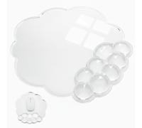 Copkim Cloud Gel Mouse Pad with Wrist Rest Clear Ergonomic Mouse Pad Wrist Support for Pain Relief Cute Mousepad with Non-Slip PU Base Suitable for Office, Computer, Keyboard, Laptop, Gaming