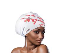 COPOZZ Extra Large Swim Cap, Designed for Long Hair Braids Dreadlocks Weaves Hair Extensions Curls & Afros, Silicone Bathing Cap Swimming Hat for Women Men