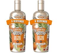 Coppa Cocktails Ready-to-Drink On the Beach | Easy Premium Pre-Mixed | Just Add Ice | 10% ABV | 70cl (Pack of 2)