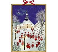 Coppenrath Choir Boys in The Snow Traditional German Advent Calendar 38 cm x 52 cm Iridescent Glitter and Hanging Ribbon