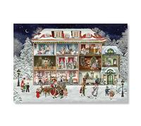 Coppenrath Christmas House Jigsaw Puzzle Advent Calendar 1000 Pieces | Reuseable Daily Countdown with 24 Boxes Featuring Barbara Behr Winter House Art. Festive German Holiday Family Activity, Gift