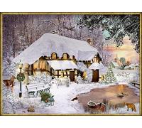 Coppenrath Winter Cottage in the Woods A4 Traditional Luxury Christmas Picture Advent Calendar Designed by Barbara Behr