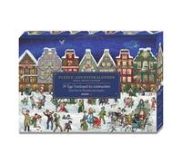 Coppenrath Winter Evening in Town Jigsaw Puzzle Advent Calendar 1000 Pieces | Reuseable Daily Countdown with 24 Boxes Featuring Barbara Behr Winter Town Art. Festive German Holiday Family Activity & Gift