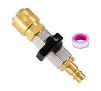 Copper 1 / 4inch Compressed Air Quick Releasing Coupling Stopcock for Air Compressor Fitting Accessories Simple Hose Clip