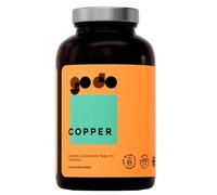 Copper 1000mcg - 360 Tablets - Nutritional Supplement - Vegans & Vegetarians - Healthy Lifestyle - Copper Supplement - Bioavailable - Essential Mineral Formula - Refillable Eco Jar - Godo