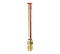 Copper Air Conditioning Pipe Adapter with Forged Brass Threading for SAE 1/4 to 3/4 Inch Lines and HVAC Branch Installations (1/4 SAE（6.35mm）)