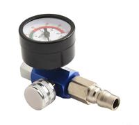 Copper Air Regulator Gauge with in-Line Oil Water Trap Filter, /4 Inch Pneumatic Moisture Separator for Airbrush and Spray Painting Tools(E)