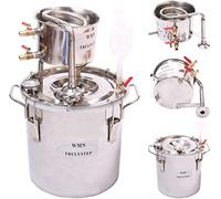 Copper Alcohol Still - 2 Gallon Home Distiller for Moonshine, Whisky & Spirits Brewing Kit - Complete Boiler with Water & Oil Distillation Function