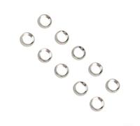 Copper Alloy Bicycle Valve Nut Locking Ring For Presta And Valves, Precision Fit Threaded Security Nut, Silver, 10 Pack(C)