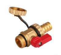 Copper Alloy Drain Valve 1/2 Inch G Thread Safety Cap(Red)