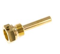 Copper Alloy G 1/2 Inch Bolt Fix Thermowell for 63mm Stem Max 160°C and 6 Bars