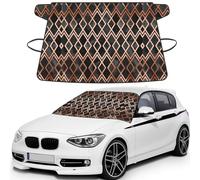 Copper And Black Geo Diamonds, Car Windshield Cover, Protective Windscreen Cover - Snow Ice Sun UV Dust Water Resistant - Fit for Most Cars