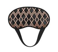Copper and Black Geo Diamonds, Full Eye Covers Light Blocking Eye Masks Blackout Sleep Eye Muffs