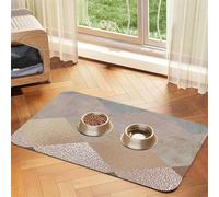 Copper And Blush Rose Gold Marble Argyle,Waterproof Pet Feeding Mat,PU Leather Placemats for Cat Dog Water Bowl,Food Mats,30x45cm