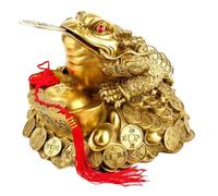 Copper And Gold Toad Handicraft Ornaments,Three Legged Seven Star Ingot Toad Bronze Ware-Enlarged Size 3 Yuanbao Chan - Length 45Cm * Width 37Cm * Height 33Cm,Enlarged size 2 Yuanbao Chan , 35*25*24c