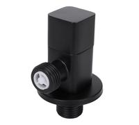 Copper Angle Stop Valve Black G1/2 Inch Inlet Outlet 20mm