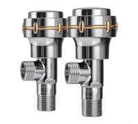 Copper Angle Valve 101mm Hot Cold Water Control | Thickened copper body, hot cold inlet, efficient flow regulation, 101mm length, kitchen use