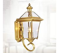 Copper Antique Classic Victorian Outdoor Wall Lantern American Waterproof Vintage Garden Wall Lamp Country House Exterior Wall Hanging Spotlight