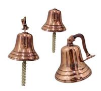 Copper Antique Door Bell | Nautical Themed Ship Bell Ringer Ideal for Home Bars & Pub Last Orders Bell | Home Decorative Hanging Bell | Antique Copper, 6 inch