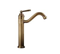 Copper Antique Kitchen Faucet Kitchen Sink Cold and Hot Water Mixer Single Handle Antique Noodle Basin Faucet with Aerator